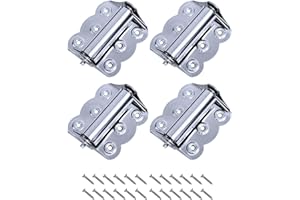 Stainless Steel Butterfly Hinge Screen Window Automatic Door Closing Spring Hinge with Screws (4)