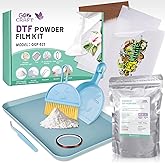 GO2CRAFT DTF Transfer Flim Powder Kit, 20Pcs DTF Film for DTF Sublimation Printer,17.6oz/500g White Digital Hot Melt Adhesive