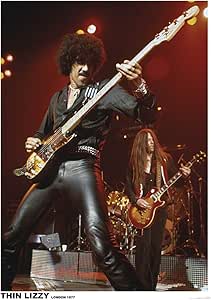 Thin Lizzy Phil Lynott Scott Gorham London 1977 - Póster