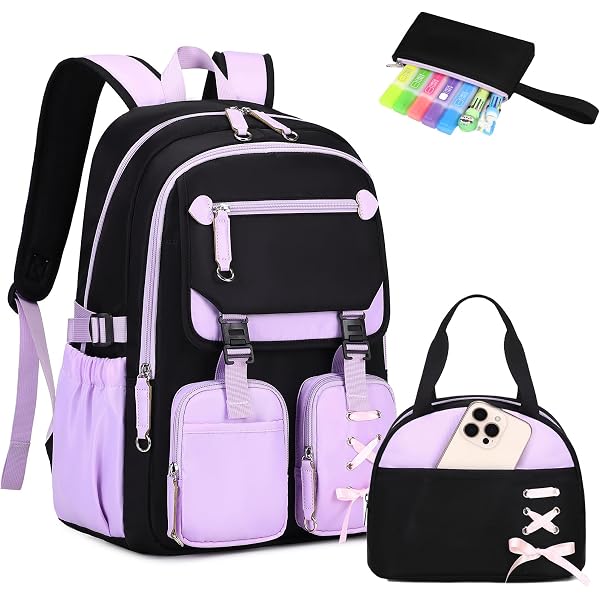 SHADOW VISION Cute School Backpack For Girls & Teens – 17 Inch, Laptop Compartment, Padded Straps, Water-Resistant
