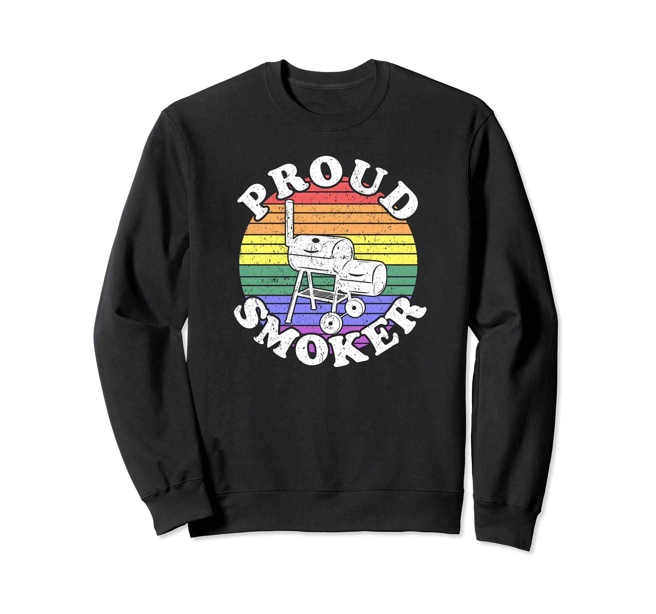 Proud Smoker Retro LGBT BBQ Smoker Sweatshirt