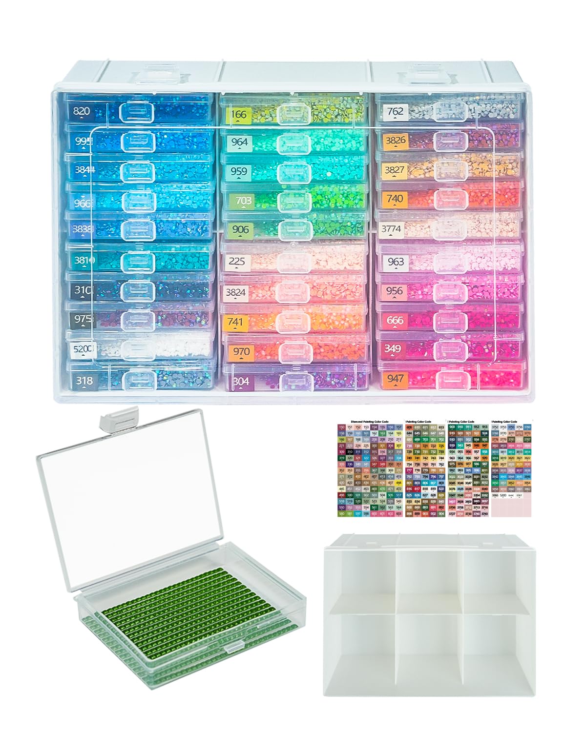 Photo 1 of YBUTVY Diamond Art Trays with Lids, 30PCS Diamond Painting Trays with Lids ? Diamond Painting Storage, Diamond Painting Accessories for Diamond Art Beads (1 Pack)