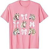 Coquette Horse Riding Wild Flowers Horse Lover T-Shirt