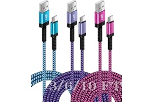 AILKIN 3Pack-3/6/10 FT USB C Charger Cable Fast Charging for iPhone 16 15 Pro/15 Pro Max/15 Plus, Android Samsung Galaxy A55 A15 5G A35 S24 Ultra S25 USBC Type-C Pixel 9 Pro XL 8 Pro 7 7a, Moto Cord (Multi)