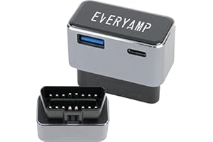 OBD2 to USB Adapter - USB-C & USB-A Power Outputs - OBD2/OBD Power for Dash Cameras, Phone Charges, Radar Detectors, and More - Constant Power Always On - 36W/12V, 45W/24V - EveryAmp