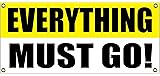 Rogue River Tactical Everything Must Go Banner Retail Store Shop Business Sign 36" By 15" Closing