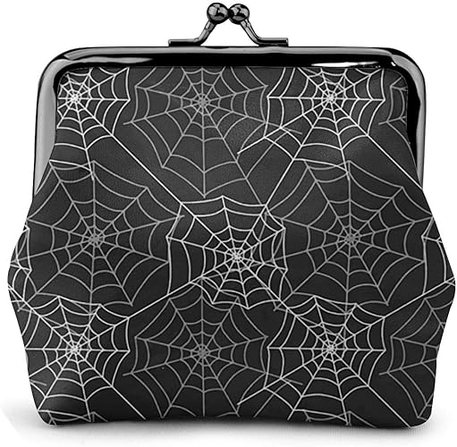 Amazon 小銭入れ 蜘蛛の巣 クモ柄 スパイダー 財布 がま口 コインケース ボックス型 コンパクト 本革 お札入れ 旅行ポーチ レザー カードケース ネイビー かわいい 多機能 口紅収納 仕切り 硬貨入れ キーケース 収納ケース 小物入れ イヤホン収納 丸形 Zhz 小銭入れ