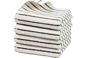 4 Pack Black and White Striped Hand Towels Cotton Face Towels for Bathroom & Spa Days 30"x14" Soft Breathable Hand Face Towel