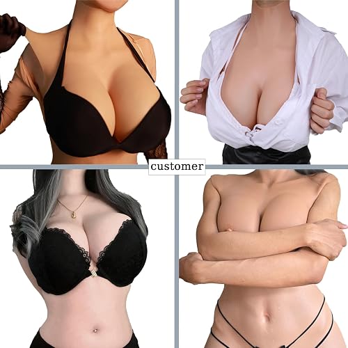 GOSHIMER Silicone Breast Forms Breastplate – C-H Cup, Fake Boobs For Crossdressers & Drag Queens