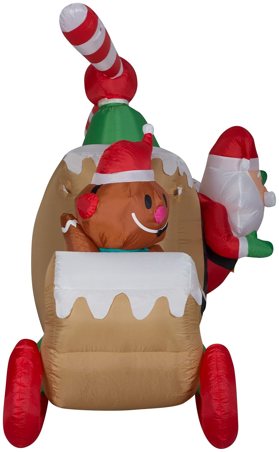 Gemmy LED Lighted Airblown Santa - Christmas Inflatable Outdoor Decoration for Yard, Lawn, Garden - Home Holiday Character Decor - 3.5 Feet Tall