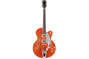 Gretsch G5420T Electromatic Classic Hollow Body 6-String Single-Cut Electric Guitar with Bigsby, Laurel Fingerboard, and Set-Neck Maple Neck (Right-Hand, Orange Stain)