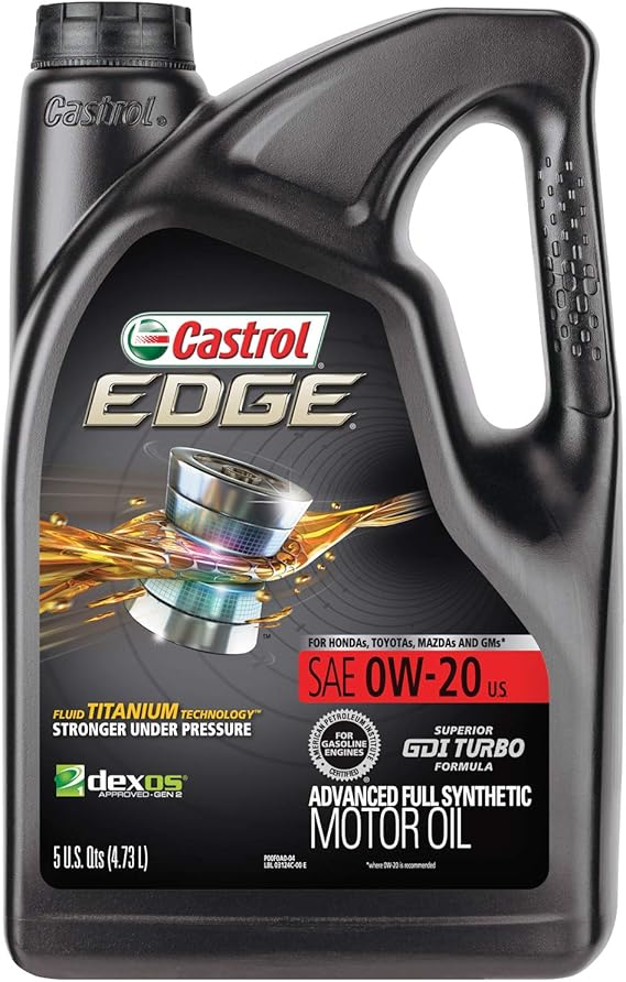 Castrol 03124 Edge 0W20 Synthetic Motor Oil 5 Quart Amazon.ca