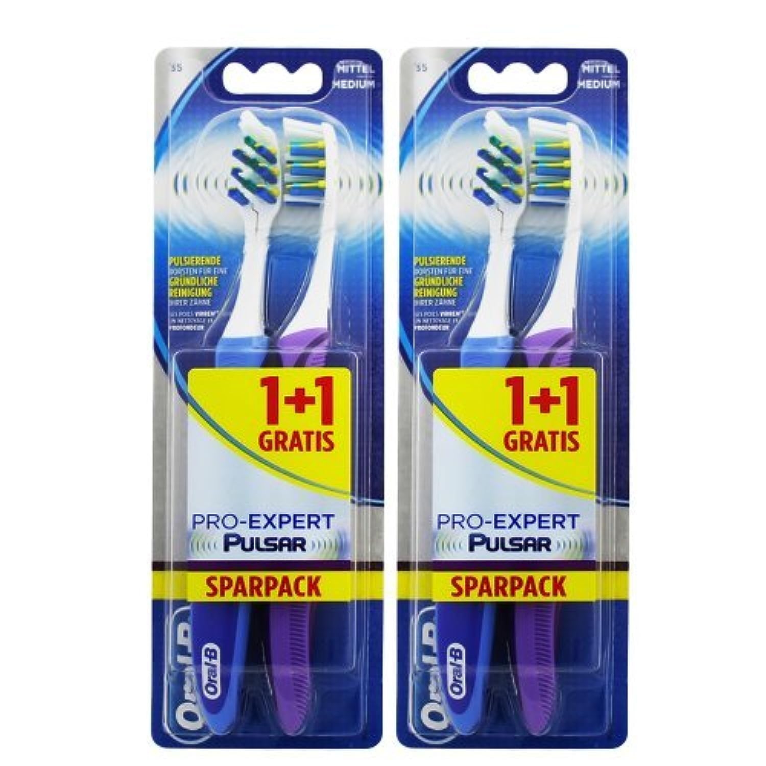 Oral-B Pro Expert Pulsar Toothbrush -35 Medium, 2 Count, Pack Of 2