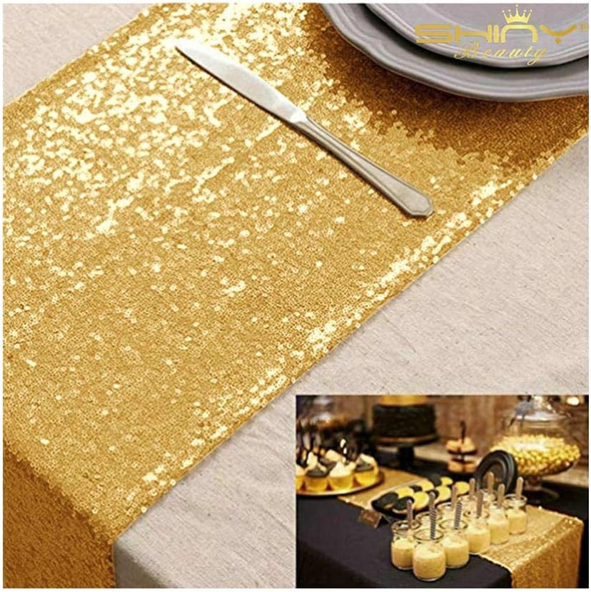Best sparkly gold table runner