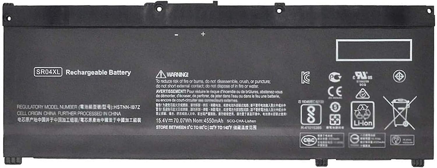 ASKC 70.07Wh SR04XL Laptop Battery for HP Pavilion 15-CB000 Omen 15-CB000 15-CE015DX 15-CE000 15-DC0000 Series HSTNN-IB7Z HSTNN-DB7W 917678-1B1 917678-2B1 917724-855