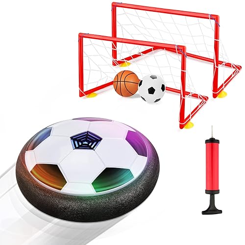Growsland Boy Toys Hover Soccer Ball with Goals, Indoor Soccer Gifts for  Boys, LED Hover Ball with Foam Bumper Inflatable Soccer Toys for 