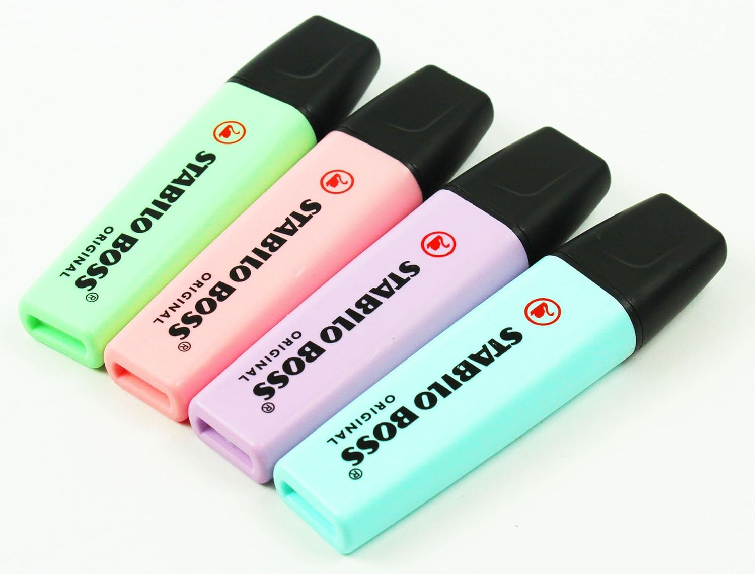 4 Pack Pastel Highlighters Pens Markers Stabilo Colour Cool Revision