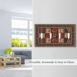 Spshian Vintage Boho Tribal Rustic Blue Red Paisley