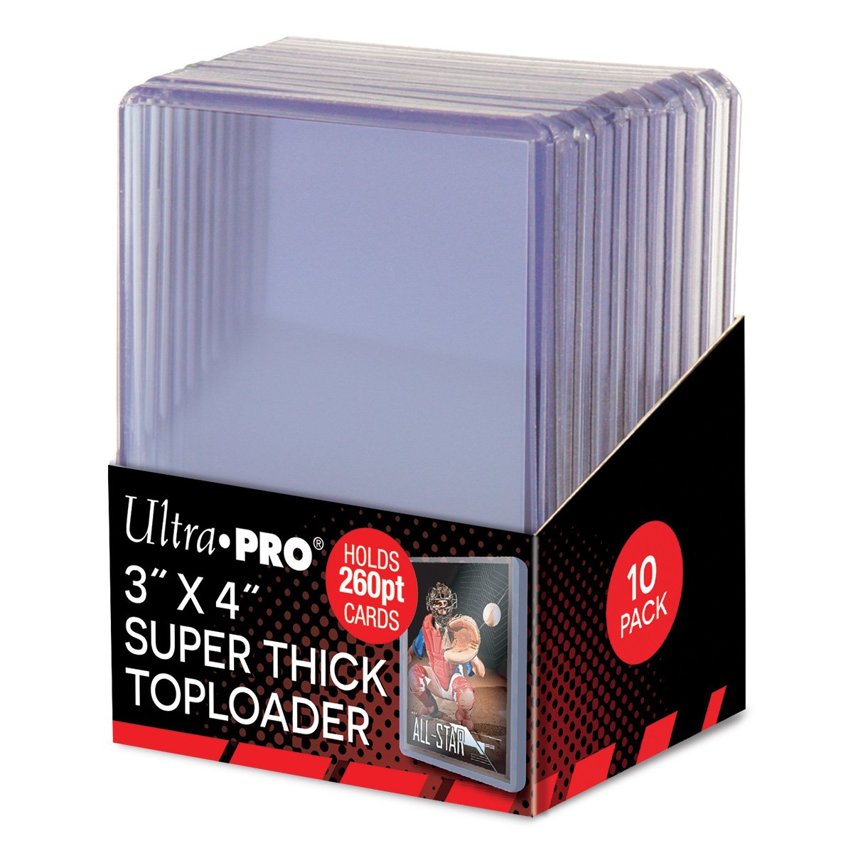 AMIGO Spiel + Freizeit UltraPro 85238 3" x 4" Super Thick 260pt Toploader, Clear, 10.3 x 7.6 x 7.8