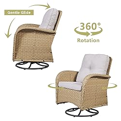 HUMMUH 5-Piece Patio Furniture Wicker Outdoor