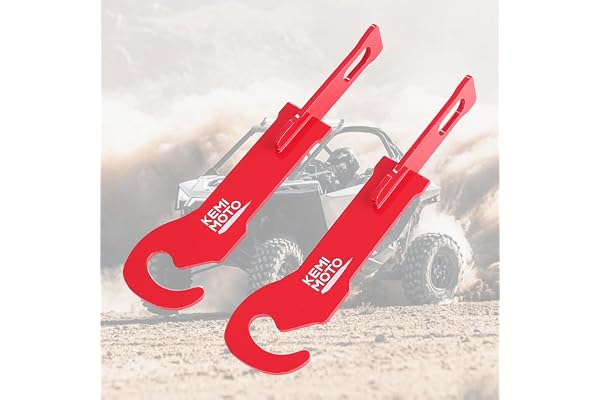 KEMIMOTO Door Latches Compatible with RZR PRO XP/4, and General Turbo R | 4.5" Anti-Rust, Easy-to-Install, 2 PC Latches with Vent Extender for Increased Air Circulation| Year:2020-2026,Red