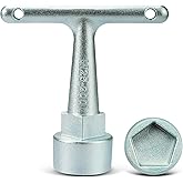 VIDABTE Water Meter Wrench for Pentagon Socket, Curb Stop Wrench, Water Valve Shut Off Tool for Penta Socket, Pentagon Curb B