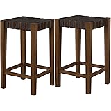 Ball & Cast Kitchen Room Counter Stool 24 Inch Seat Height Brown Set of 2