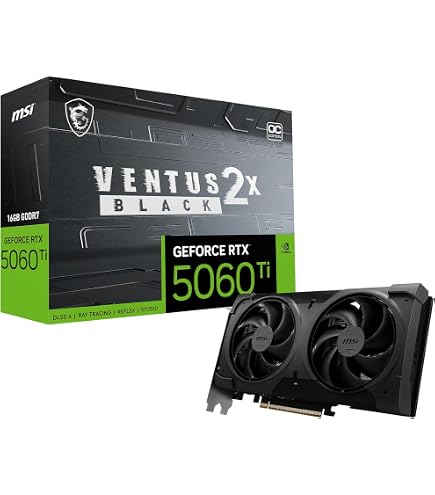 MSI GeForce RTX 5060 Ti 16G Ventus 2X OC Plus Graphics Card - RTX