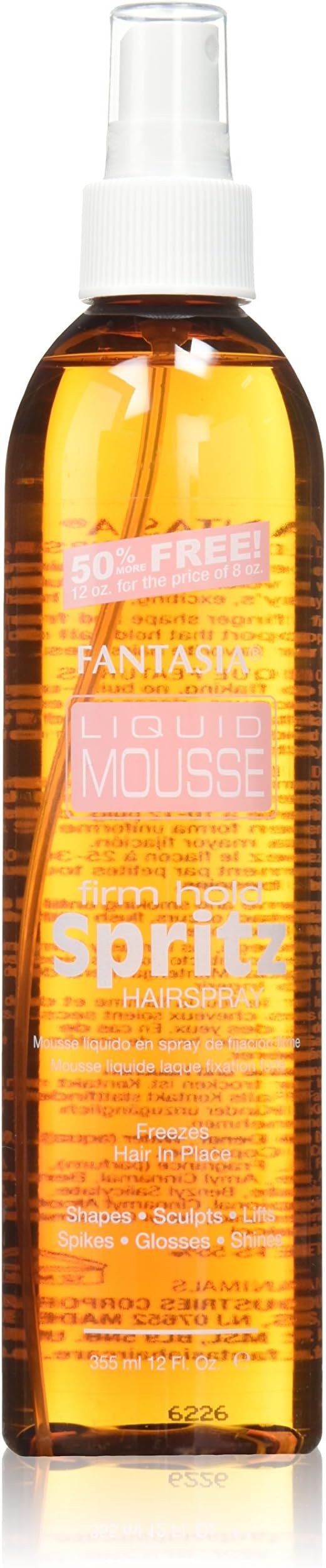 Fantasia Liquid Mousse Spritz Hair Spray Firm Hold 355ml