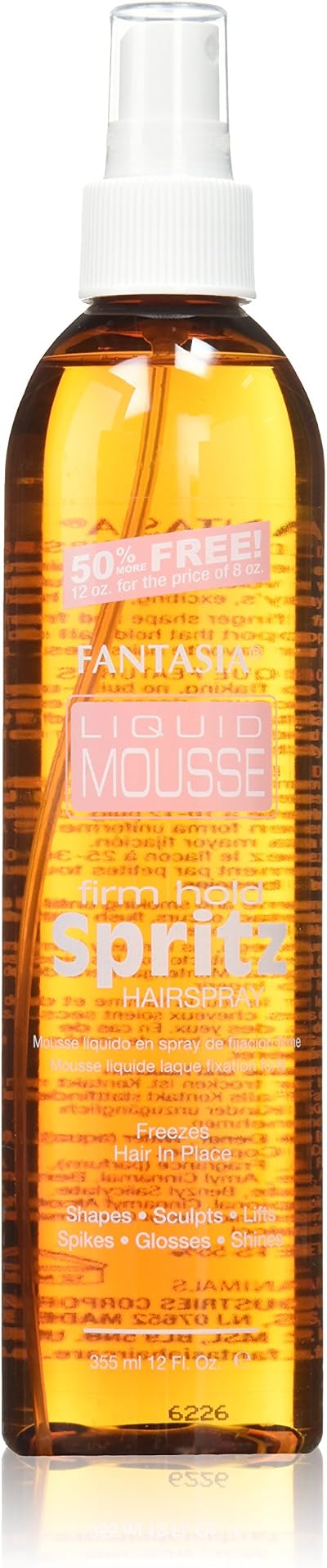 Fantasia Liquid Mousse Spritz Hair Spray Firm Hold 355ml