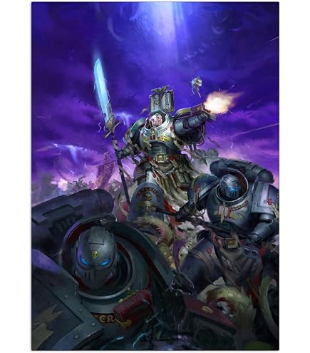 Amazon.com: Displate Metal Poster Warhammer Space Marine Captain
