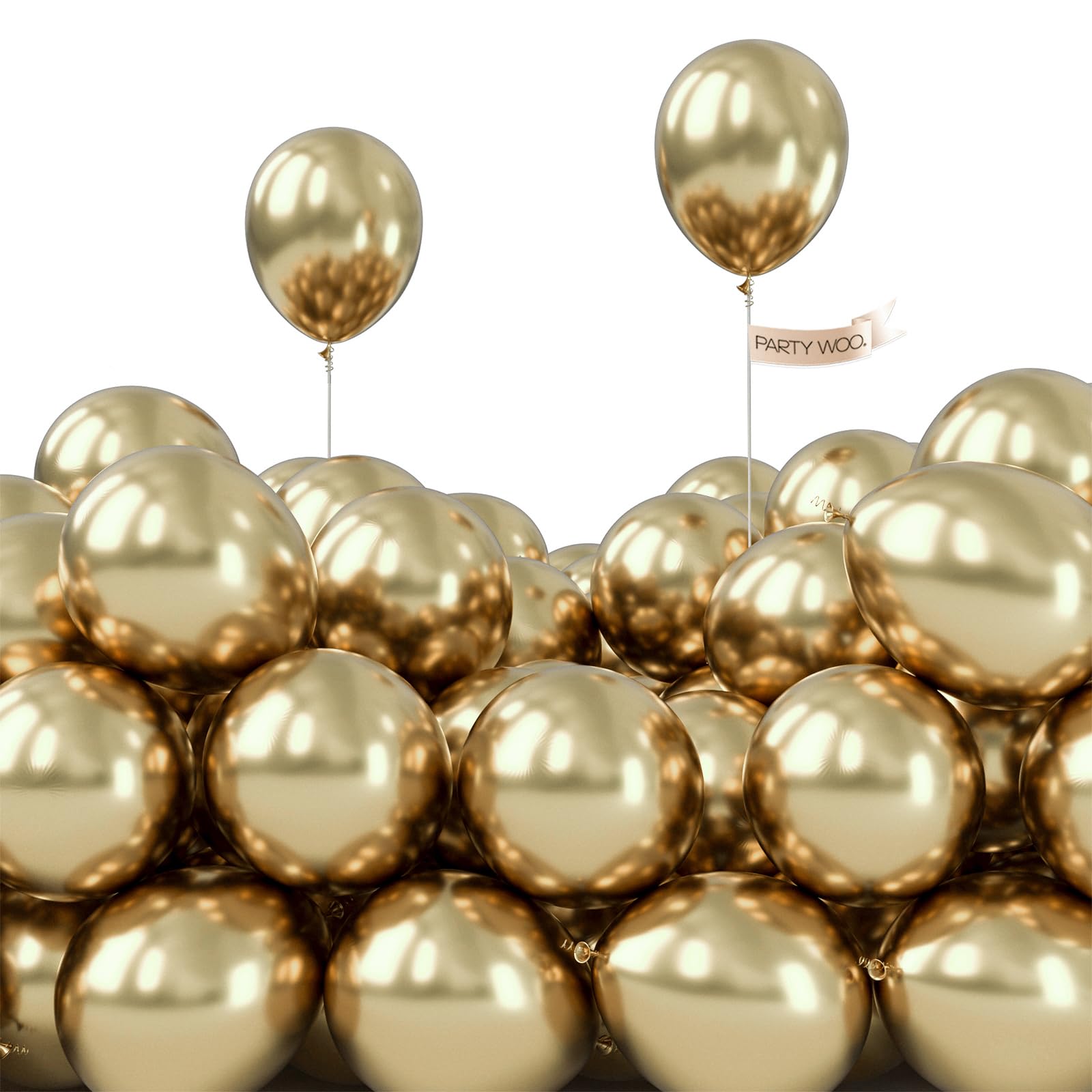 Photo 1 of PartyWoo Metallic Desert Gold Balloons, 50 pcs 5 Inch, for Balloon Garland Arch, Party Decorations, Birthday, Wedding, Gold-G128
