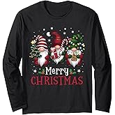 Merry Christmas Gnomes Family Xmas Festive Holiday Gnome Long Sleeve T-Shirt