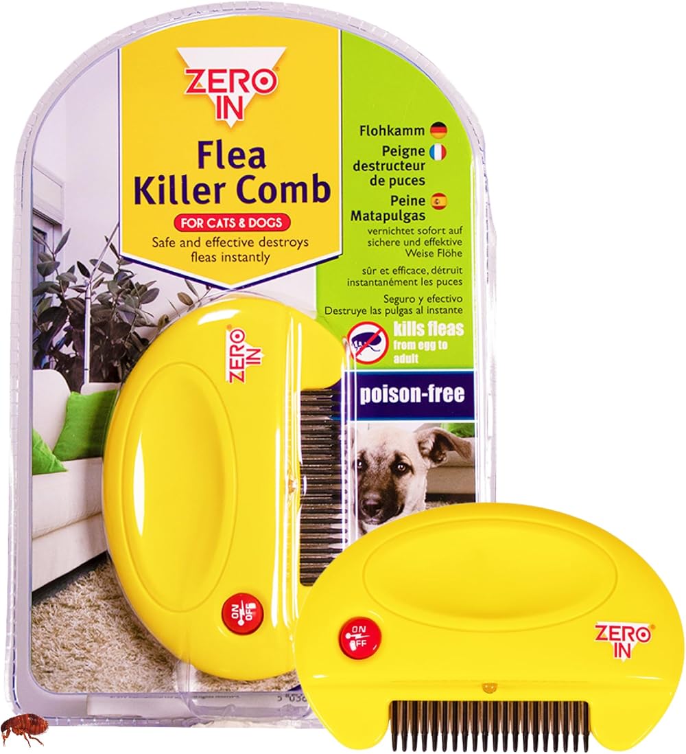 Zero In Flea Killer Comb Electric Flea and Tick Comb for Pets