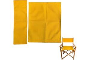 TBACW Directors Chair 20.86''L X 16.14''W Canvas Replacement Covers Kit for Directors Chairs,Movie Chair Replacement Canvas Seat and Back Oxford Cloth Cover for Home Director Chair (Yellow)