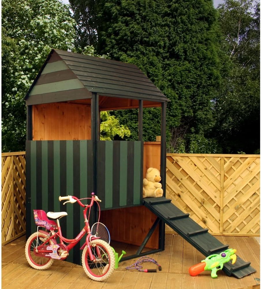 wooden lookout playhouse