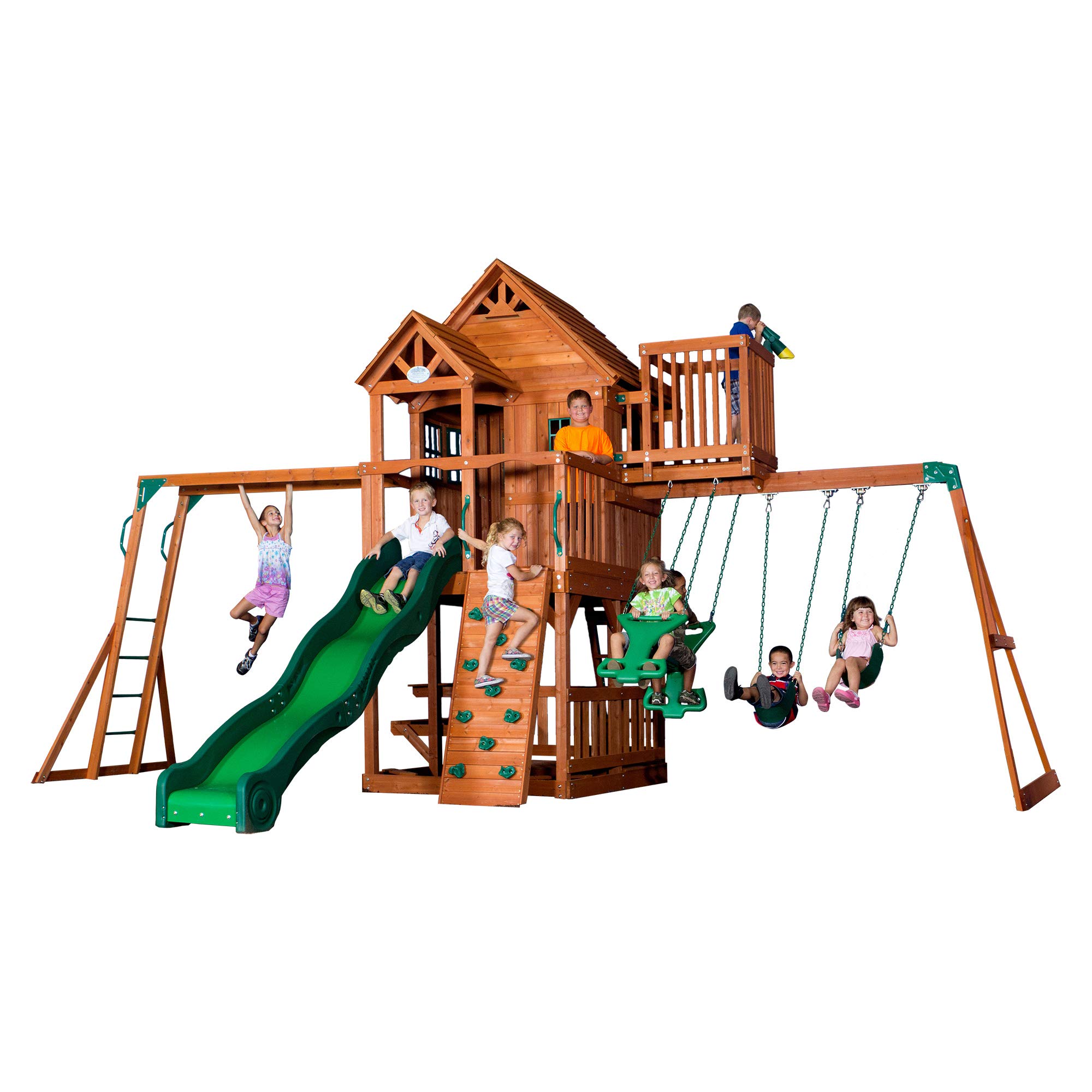 buckley hill all cedar swing set