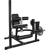 Fitvids Leg Extension and Curl Machine with Squat Rack, Graphite