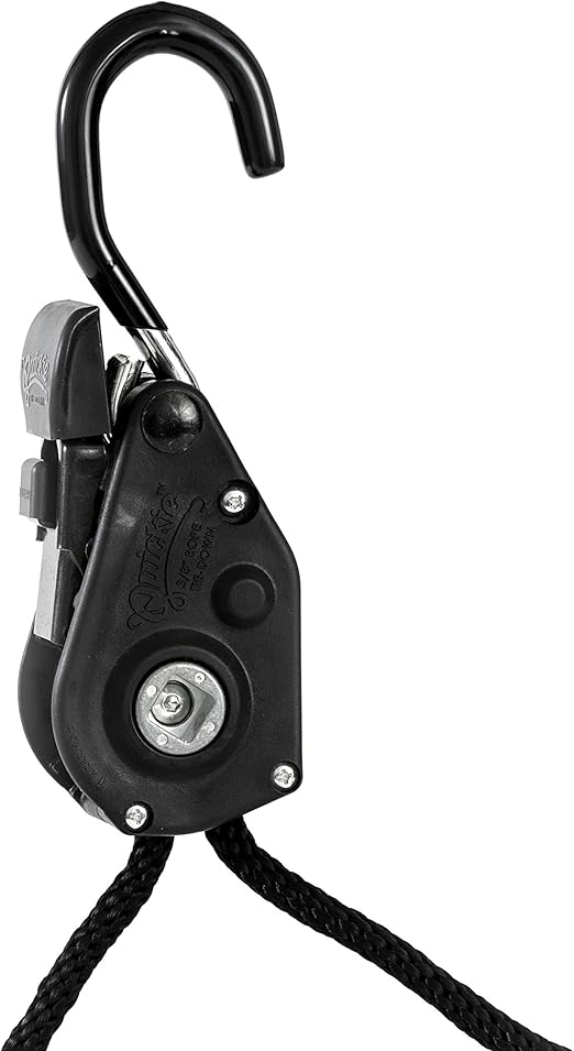 3/8" Ratcheting Quickie Rope TieDown w/ 12ft Rope, 650lbs. Working