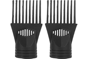 Kichvoe 2Pcs Hair Dryer Comb Attachment: Universal Detangling Blow Dryer Comb For Home And Barbershop Salon (Diameter 5cm)