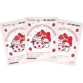 The Cr&egrave;me Shop x My Melody Strawberry Sweetness Printed Essence Sheet Mask | Korean Sheet Mask | Holiday Gifts for Women | Stocking Stuffers (3 Pack)