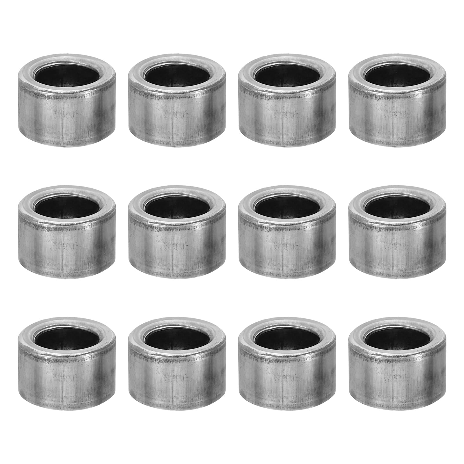 PATIKIL M10 Steel Spacers, 12 Pcs Metal Spacers Steel 10.2mm ID x 16mm OD x 10mm L Carbon Steel Spacer Screw Standoff Round for 2/5in or M10 Screw Bolts