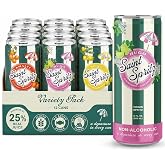 Saint Spritz Non Alcoholic Drink Variety Pack (12-Pack) | Italian Spritz Cans | Amalfi, Sicily &amp; Hugo Flavors | Sparkling Mocktail Aperitif Sampler | Premium Non Alcoholic Wine