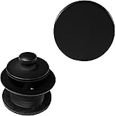 Westbrass Twist & Close Tub Trim Set with Floating Overflow Faceplate, Matte Black, D94H-62