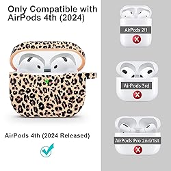 Silicone Leopard AirPods 4 Case 2024, Gawnock Case