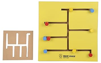 Skillofun Wooden Maze Chase - Copy Cat, Multi Color