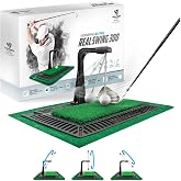 WINNER SPIRIT Real Swing 300 Golf Swing &amp; Hitting Trainer, True Impact, Checking Path After Swing Practice Mat Groover Training Aid, Height Adjustable