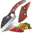 DRAGON RIOT Boning Knife with Leather Sheath Forged Cleaver Knife Carbon Steel Meat Butcher Chef Knife Fishing Filet Knife Ou