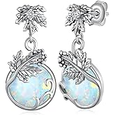Maple Leaf Earrings 925 Sterling Silver Leaf Dangle Earrings Nature Earring Fall Earrings Jewelry Gift for Women