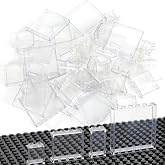 Pasacho Clear Flat Plates Bricks, 60pcs Window Panel (Transparent Mixed) | Classic Bulk Building Block House Parts, Compatible with Major Brands, MOC Bricks Accessories for City Car, Durable ABS